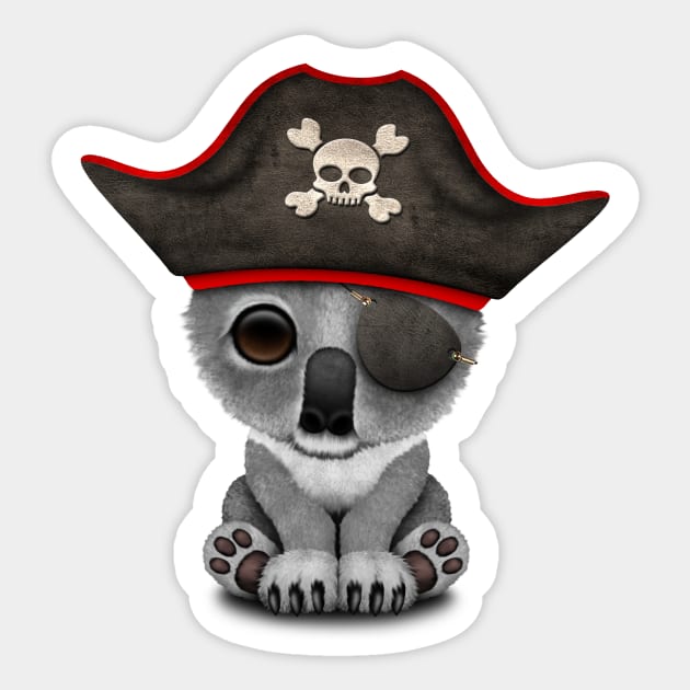 Cute Baby Koala Pirate Sticker by jeffbartels